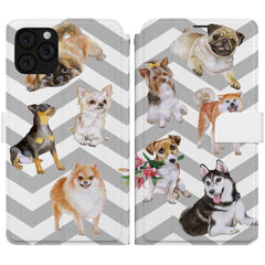 Lex Altern iPhone Wallet Case Dogs Geometry Wallet