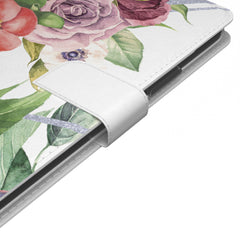 Lex Altern iPhone Wallet Case Purple Roses Art Wallet