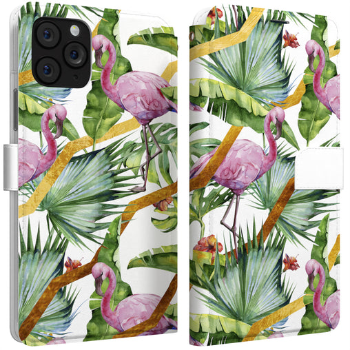 Lex Altern iPhone Wallet Case Watercolor Flamingos Wallet