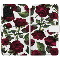 Lex Altern iPhone Wallet Case Red Roses Pattern Wallet