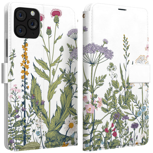 Lex Altern iPhone Wallet Case Green Wildflowers Wallet