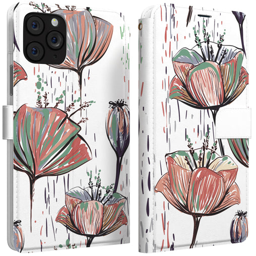 Lex Altern iPhone Wallet Case Abstract Poppies Wallet