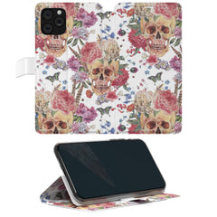 Lex Altern iPhone Wallet Case Blooming Skull Wallet