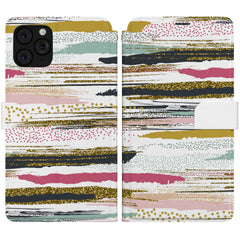 Lex Altern iPhone Wallet Case Colorful Strokes Wallet