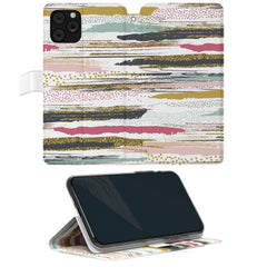 Lex Altern iPhone Wallet Case Colorful Strokes Wallet