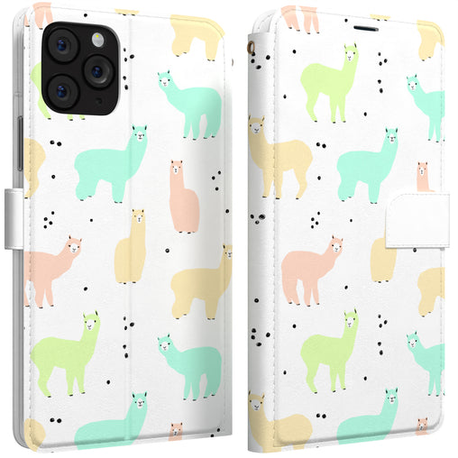 Lex Altern iPhone Wallet Case Colored Llamas Wallet