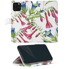 Lex Altern iPhone Wallet Case Pink Bell Flowers Wallet