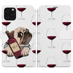 Lex Altern iPhone Wallet Case Pug Wine Wallet