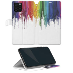 Lex Altern iPhone Wallet Case Dripping Rainbow Wallet