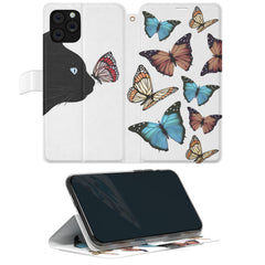 Lex Altern iPhone Wallet Case Cat Butterflies Wallet