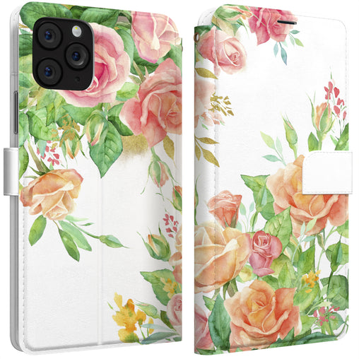 Lex Altern iPhone Wallet Case Painted Roses Wallet