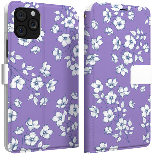 Lex Altern iPhone Wallet Case Purple Ditsy Wallet