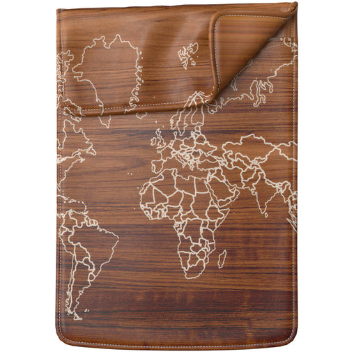 Lex Altern Laptop Sleeve Wooden Map