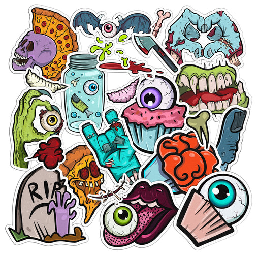 Lex Altern 23 PCS Sticker Pack for Laptop Cool Zombies