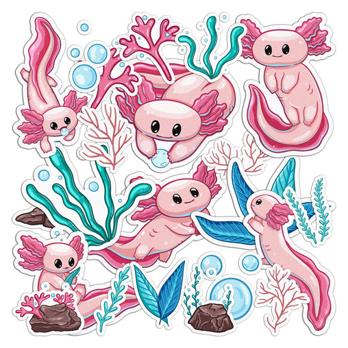 Lex Altern 22 PCS Sticker Pack for Laptop Cute Axolotl