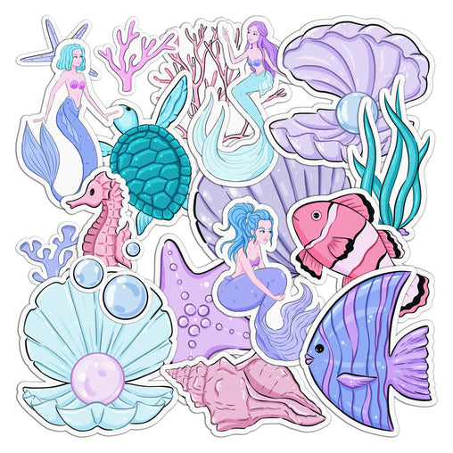 Lex Altern 20 PCS Sticker Pack for Laptop Little Mermaids