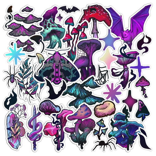 Lex Altern 38 PCS Sticker Pack for Laptop Witchy Mushrooms