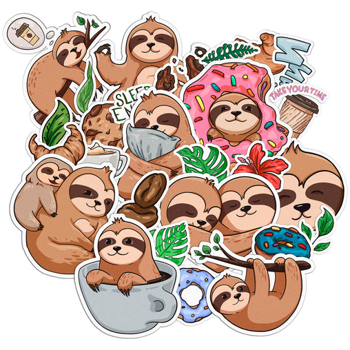 Lex Altern 30 PCS Sticker Pack for Laptop Sleepy Sloth