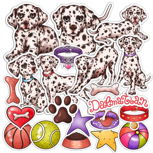 Lex Altern 22 PCS Sticker Pack for Laptop Dalmatian Dog