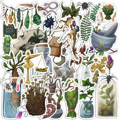Lex Altern 38 PCS Sticker Pack for Laptop Witchy Herbs