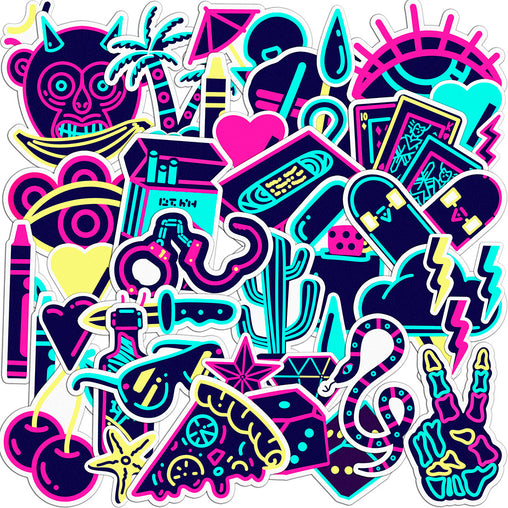 Lex Altern 40 PCS Sticker Pack for Laptop Cool Vibes