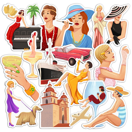 Lex Altern 18 PCS Sticker Pack for Laptop The Great Gatsby