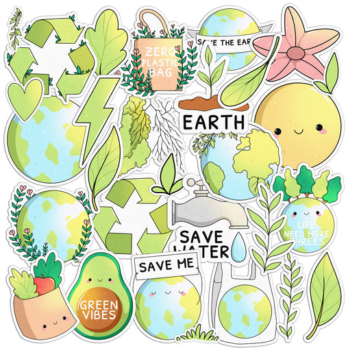 Lex Altern 31 PCS Sticker Pack for Laptop Save the Earth